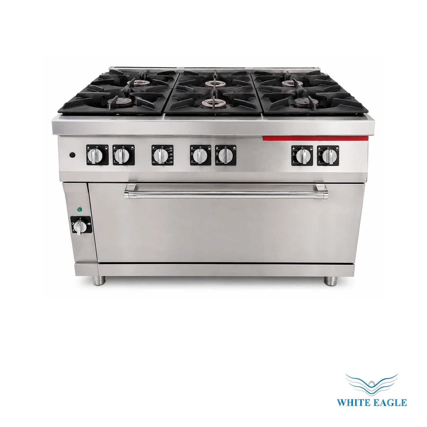 6-burner gas stove and 2-door gas oven (used) - Fryers from White Eagle Trading Doha Qatar - ادوات مطاعم وفنادق وايت ايجل في قطر