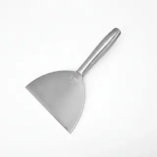 One-Piece Scraper Spatula Hand-Held Stainless Steel Scraper Long-Lasting Metal Spatula with Flat Blade Sturdy for Chefs