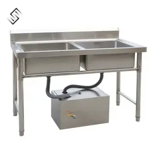 oil stainless steel strainer under sink for restaurant