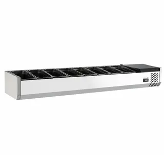 3 DOOR UNDER TABLE CHILLER WITH SALT BAR WITH MARBLE (USED) made in italy