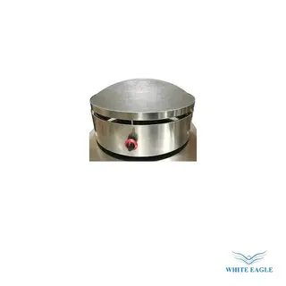 Gas Saj Machine Table Top  Dim: 50 Ø x 24 cm With base=54cm including with base=54 Round Body Stainless steel #304 With 2 hands Power: 220V / 50Hz Brand: HK Made in Qatar