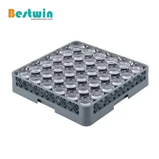 36 compartment glass rack