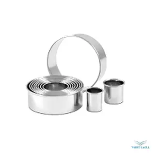 Stainless Steel Round Cutter Set Plain 9pcs