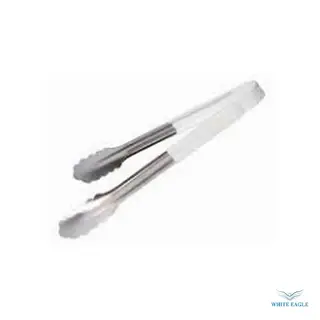 Stainless Steel Utility Tong White Handle 30cm