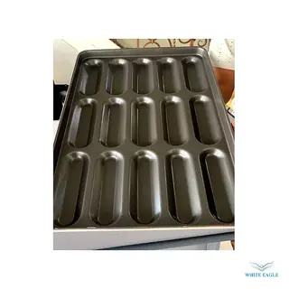 Aluminum Non Stick Mini french Bread Mould Tray Size-60-40-4cm (15 holes)