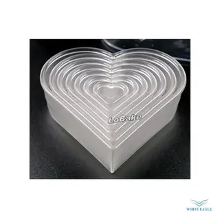 Polycarbonate Heart Mould 7pcs