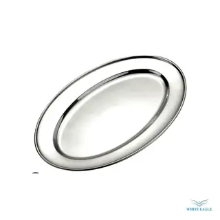 Stainless Steel Oval Plate 35cm (thickness-0.6mm)
