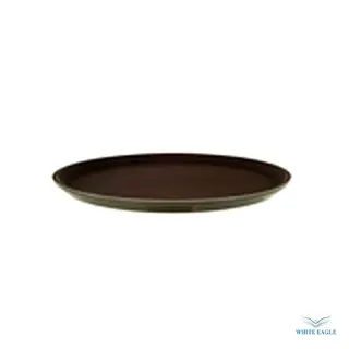 NO-SLIP FIBER GLASS SKID PROOF ROUND TRAY BLACK