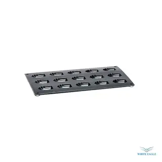 Mini Madeleines Mould 15 Holes Platinum Black Glitter 30 x 17.5 cm