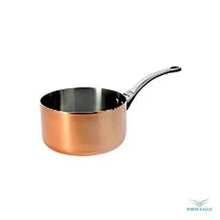 Copper Sauce Pan with Stainless Steel Handle ø16cm H9cm 1.8 Ltr 1.5mm Thickness