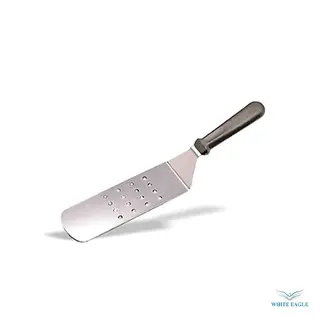 Stainless steel fast food spatula with holes, flexible ABS handle 7.3-25 CM length-38CM Brand-Pujadas Made in Spain