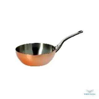 Copper Conical Saute Pan with Stainless Steel Handle ø24cm H8.2cm 3.1 Ltr 2mm Thickness