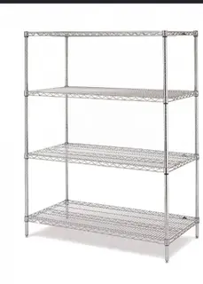 4-Tier Stainless Steel Wire Shelving Unit 120*45