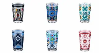 MOROCCAN STARBURST MOSAIC 6 PCS TEA GLASS SET 120 ML