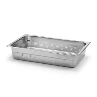 GN 1/1 Stainless Steel Strainer – Perforated 10 cm