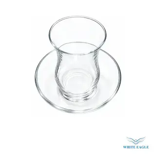 Paşabahçe glass tea sets with saucers