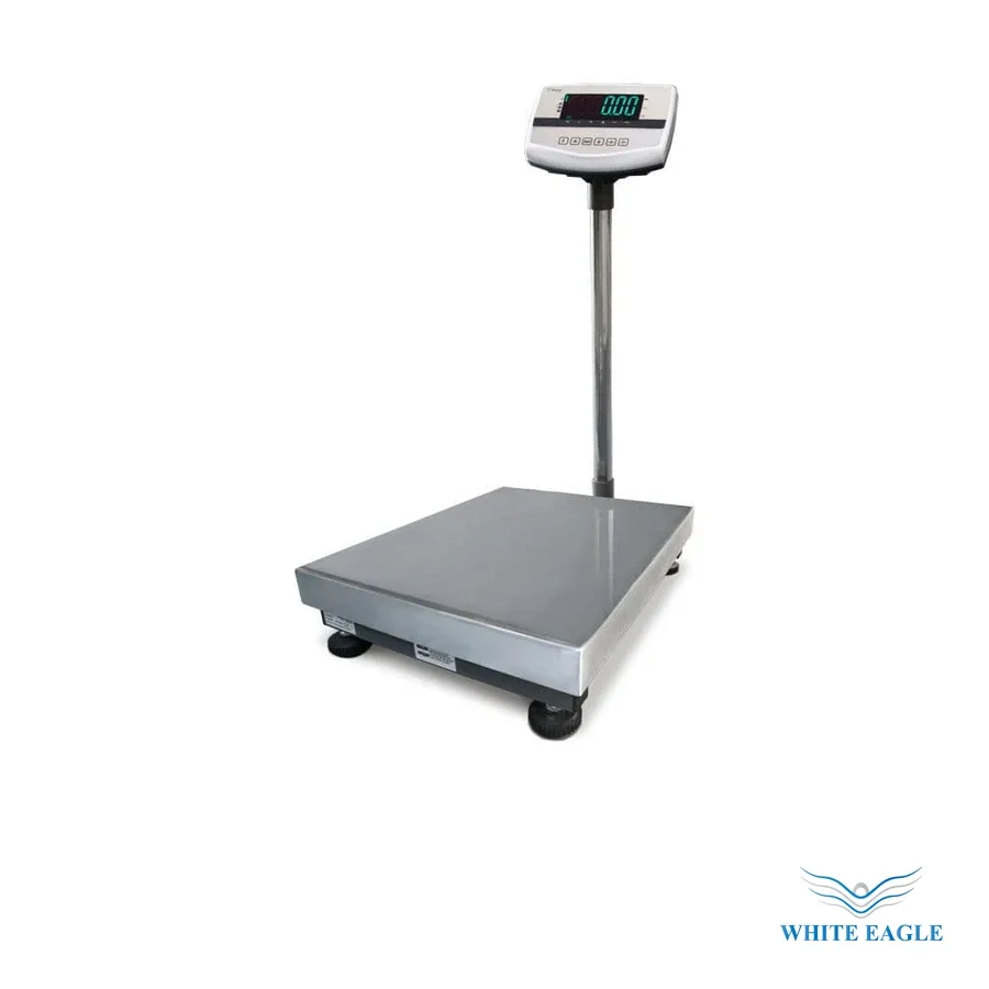 OPTIMA BENCH SCALE 60KG/10G READOUT 500 X 400 mmINDUSTRIAL SCALEWITH COLUMN WITH FUNCTIONS OFCHECKWEIGHING, PIECECOUNTI - Scales from White Eagle Trading Doha Qatar - ادوات مطاعم وفنادق وايت ايجل في قطر