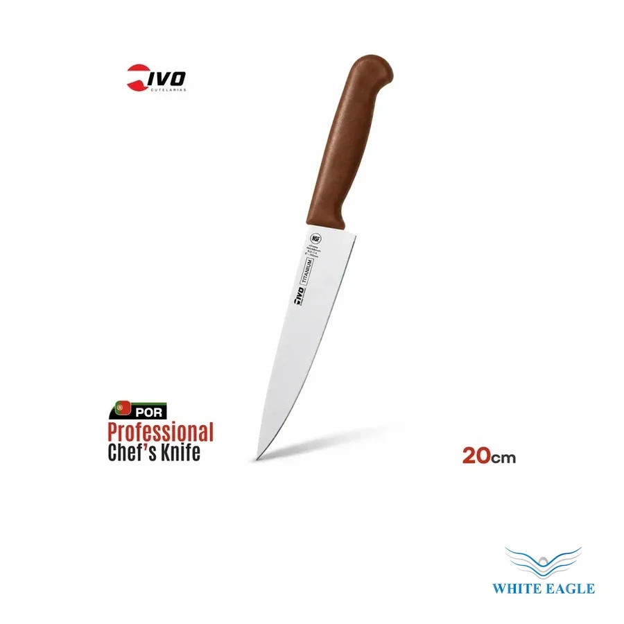 IVO Chefs Knife 20 cm - brown - Chefs knife from White Eagle Trading Doha Qatar - ادوات مطاعم وفنادق وايت ايجل في قطر
