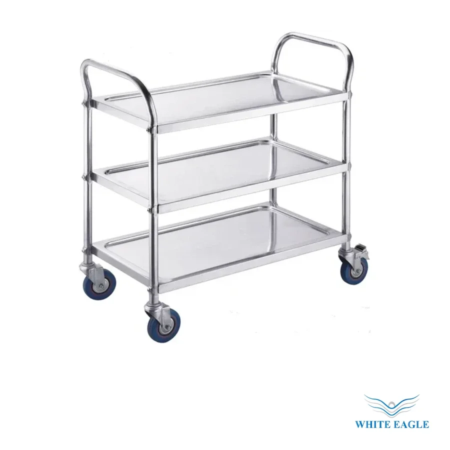 S/S Service Trolley with Whlees 3 Tier LevelSize: 95*50*95cm GD ASIAN - China - Holders & Organizers from White Eagle Trading Doha Qatar - ادوات مطاعم وفنادق وايت ايجل في قطر