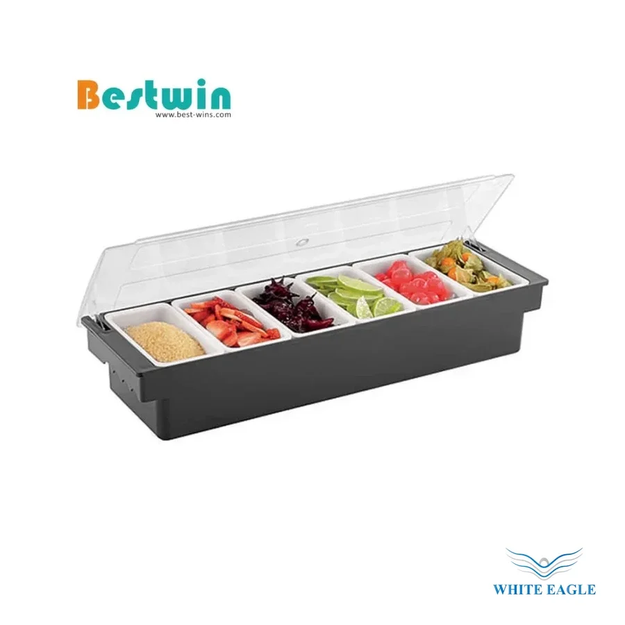 ABS/PP/PC 6compartment holder 50X16X12 - Holders & Organizers from White Eagle Trading Doha Qatar - ادوات مطاعم وفنادق وايت ايجل في قطر