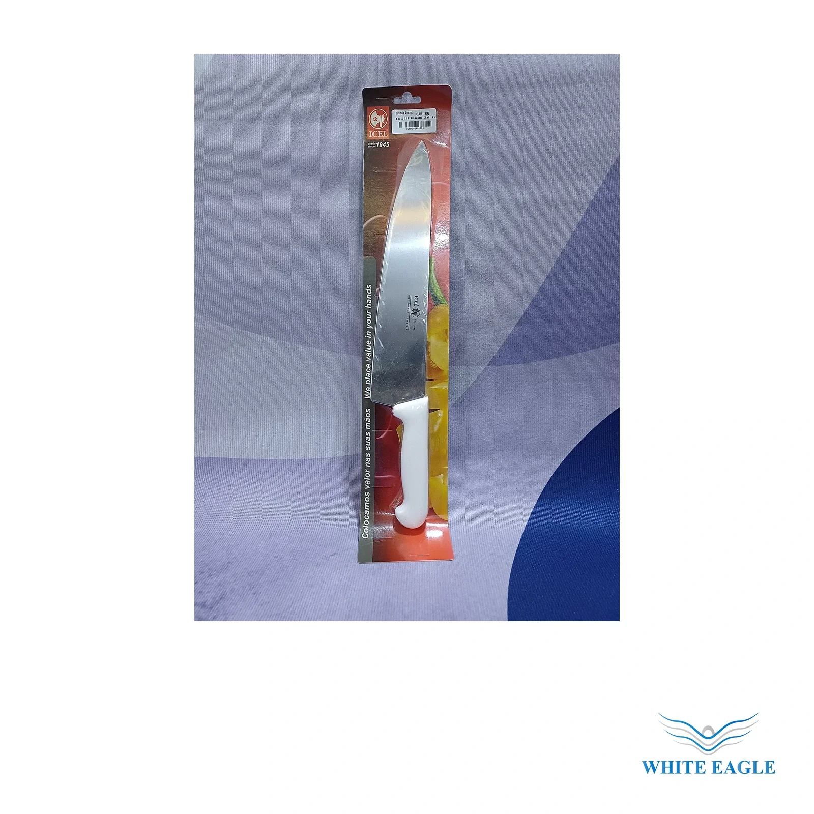 Chef Knife White Handle 30 cm - Chefs knife from White Eagle Trading Doha Qatar - ادوات مطاعم وفنادق وايت ايجل في قطر
