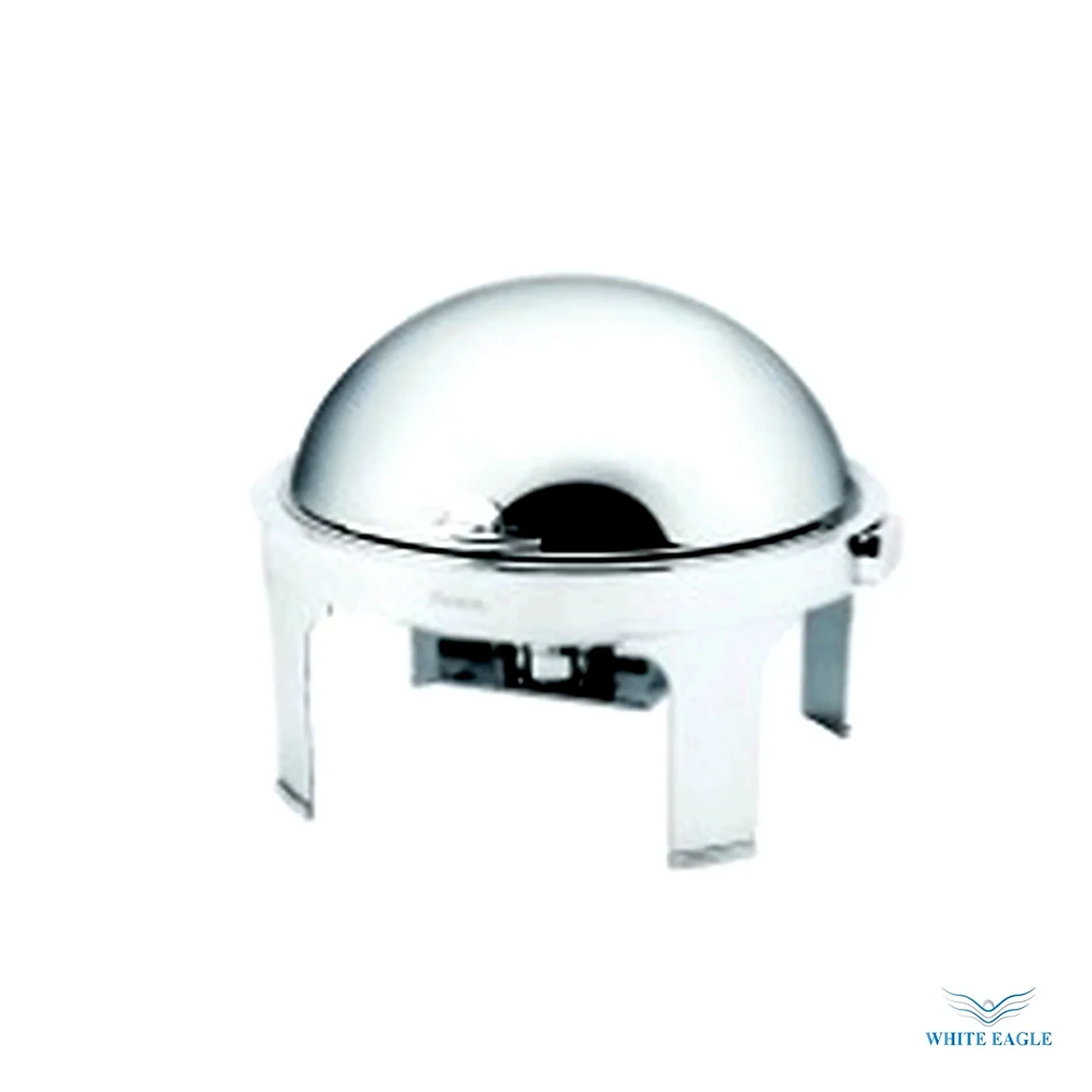Dripless Round chafingdish w-roll top and stainless steel Legs 510 x 540 x 480mm - Chafing Dishes & Buffet Warmers from White Eagle Trading Doha Qatar - ادوات مطاعم وفنادق وايت ايجل في قطر