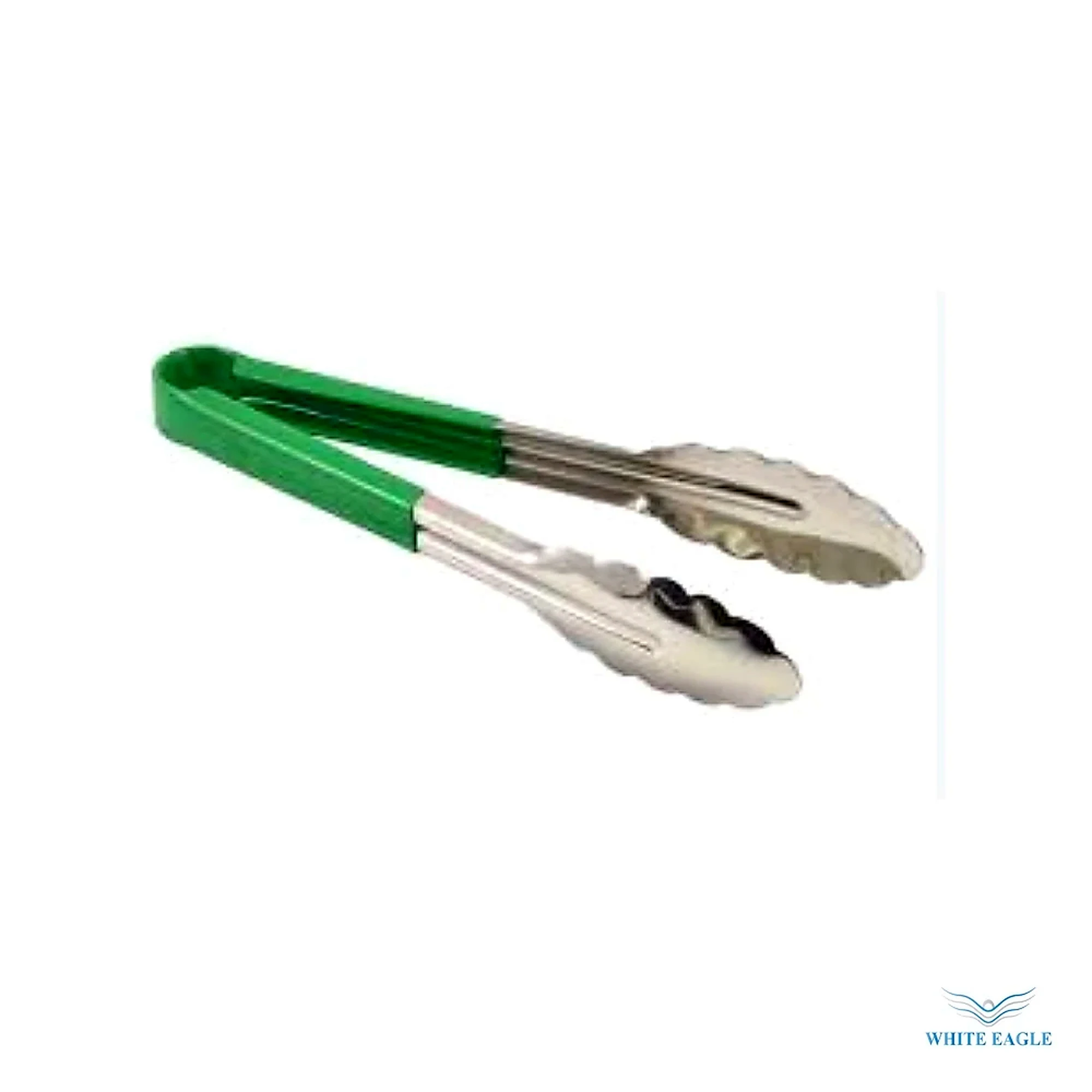 Utility Tong Size-12--30 cm (thickness-0.9mm) Green Hanlde - Tongs from White Eagle Trading Doha Qatar - ادوات مطاعم وفنادق وايت ايجل في قطر