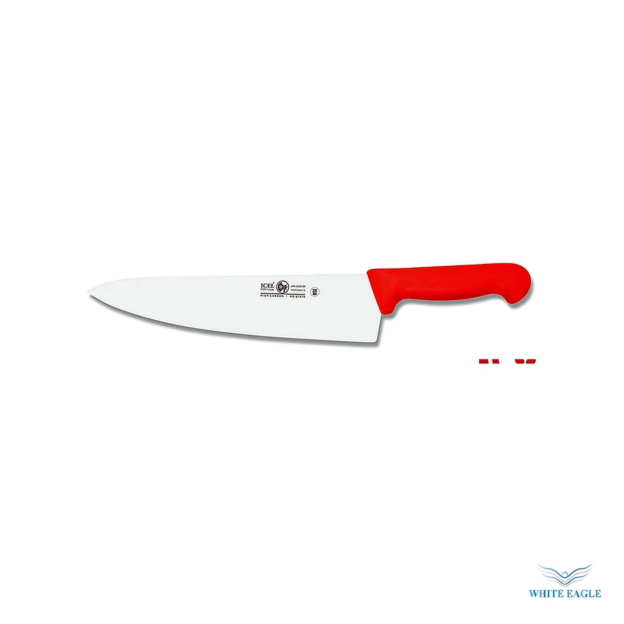 Chef Knife, Wide Blade Red Handle 26 cm - Chefs knife from White Eagle Trading Doha Qatar - ادوات مطاعم وفنادق وايت ايجل في قطر