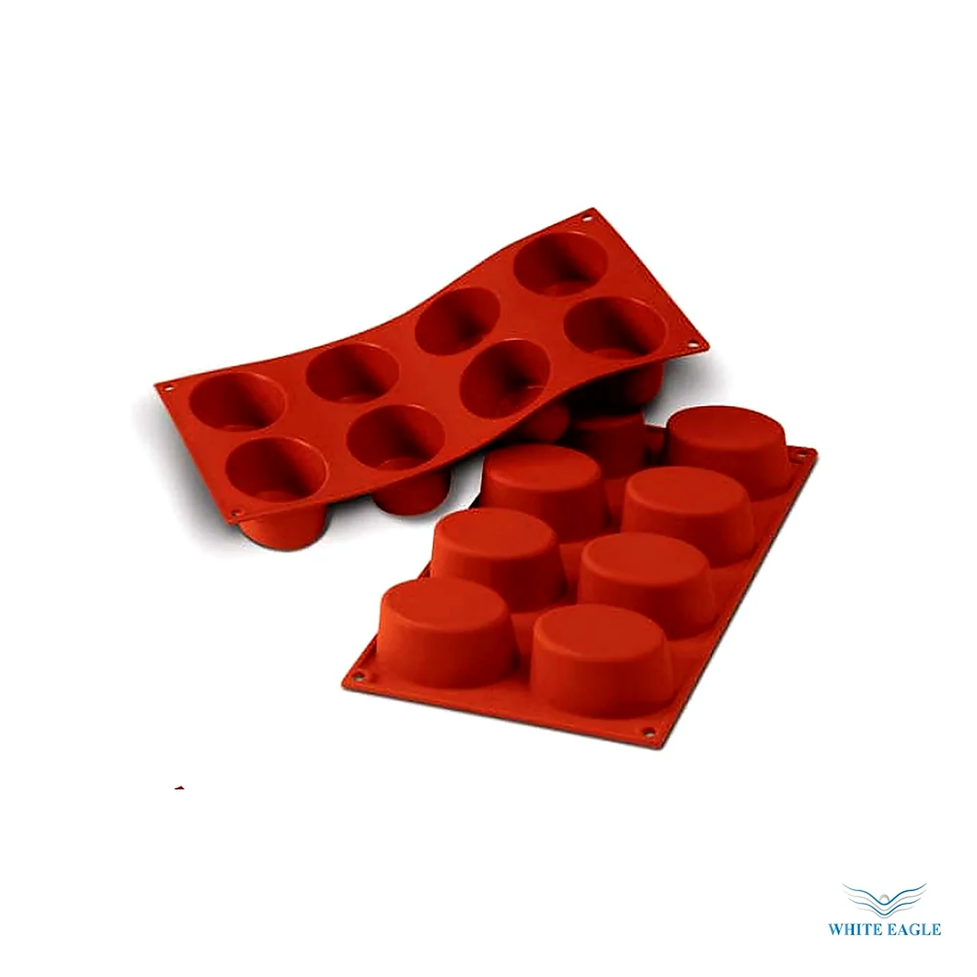 Big Ovals- 8cavity 75x55-H35mm-2.95-2.16-h1.38 inches Cap- 110ml - Pastry Cutters & Molds from White Eagle Trading Doha Qatar - ادوات مطاعم وفنادق وايت ايجل في قطر