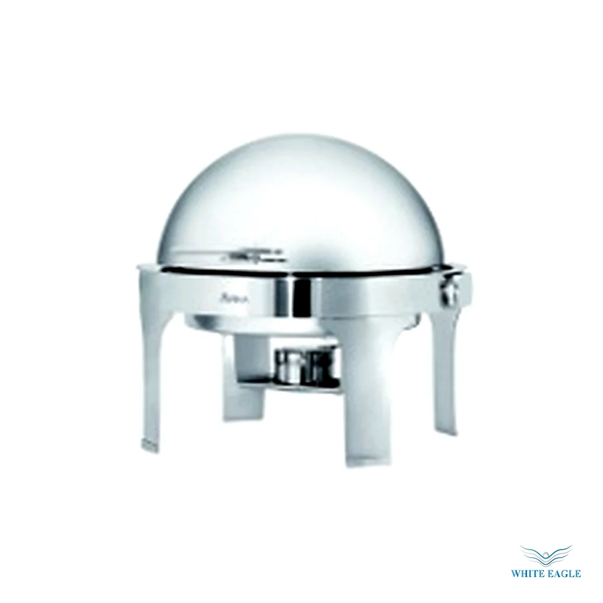 Round Chafing Dish w- roll Top lid & Stainless Steel Legs 510 x 540 x 480mm - Chafing Dishes & Buffet Warmers from White Eagle Trading Doha Qatar - ادوات مطاعم وفنادق وايت ايجل في قطر