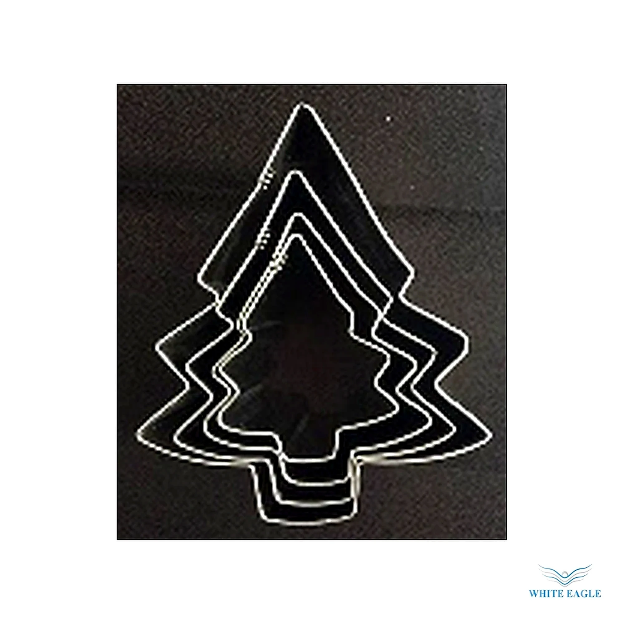 STAINLESS STEEL CUTTER christmas Tree Shape 4pcs - Pastry Cutters & Molds from White Eagle Trading Doha Qatar - ادوات مطاعم وفنادق وايت ايجل في قطر