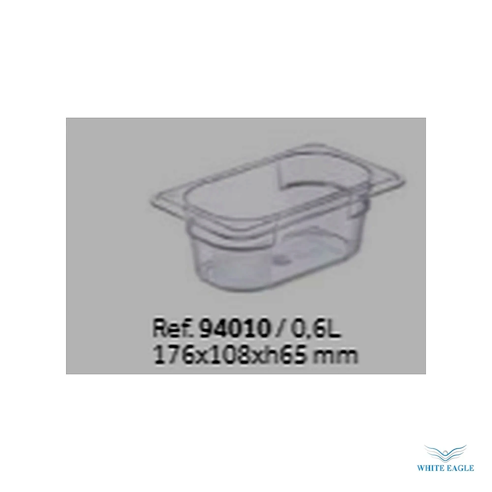 Food Box Polycarbonate GN 1-9 65mm (0.6 liter) - GN Containers from White Eagle Trading Doha Qatar - ادوات مطاعم وفنادق وايت ايجل في قطر