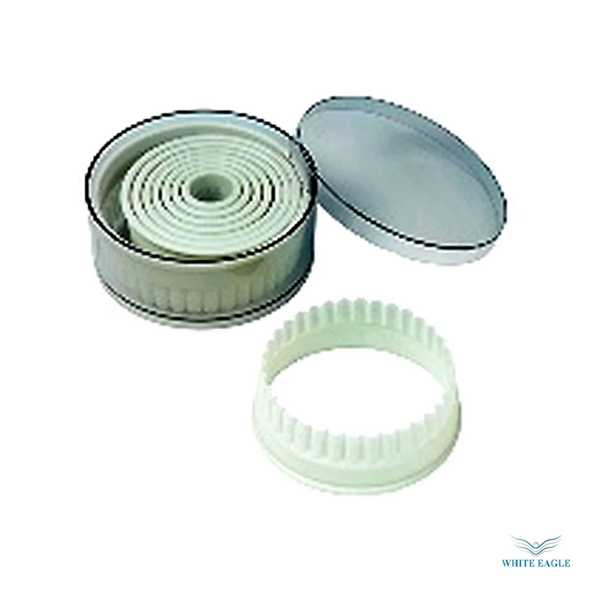 PP Round Cutter Flutted 9 pcs - Pastry Cutters & Molds from White Eagle Trading Doha Qatar - ادوات مطاعم وفنادق وايت ايجل في قطر