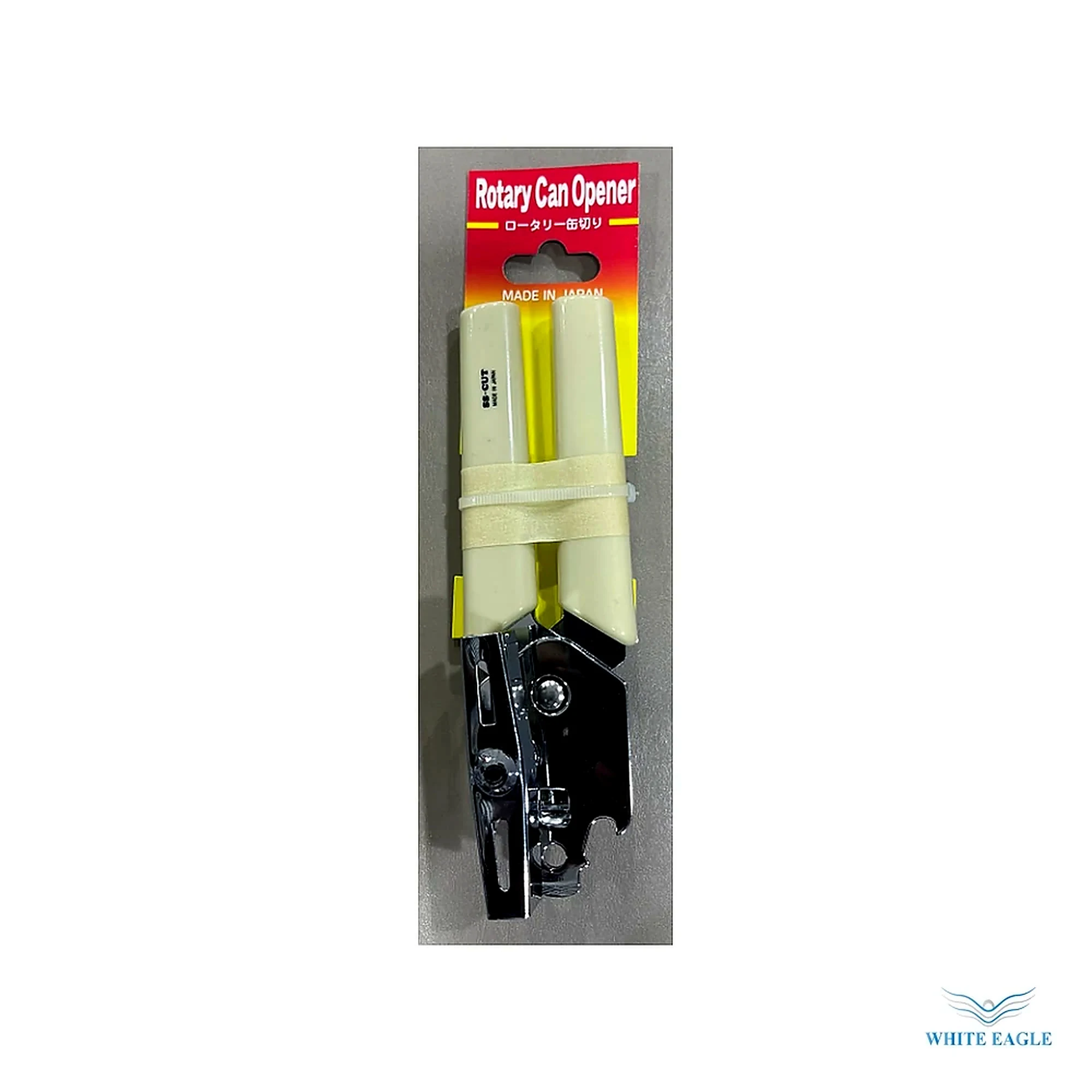 Rotary Can Opener Material Blade- Carbon steel (chrome plated)Body- iron (chrome plating) Handle- Stainless Steel Gears- Stainless steel cutlery seat - Knife Sharpeners & Accessories from White Eagle Trading Doha Qatar - ادوات مطاعم وفنادق وايت ايجل في قطر