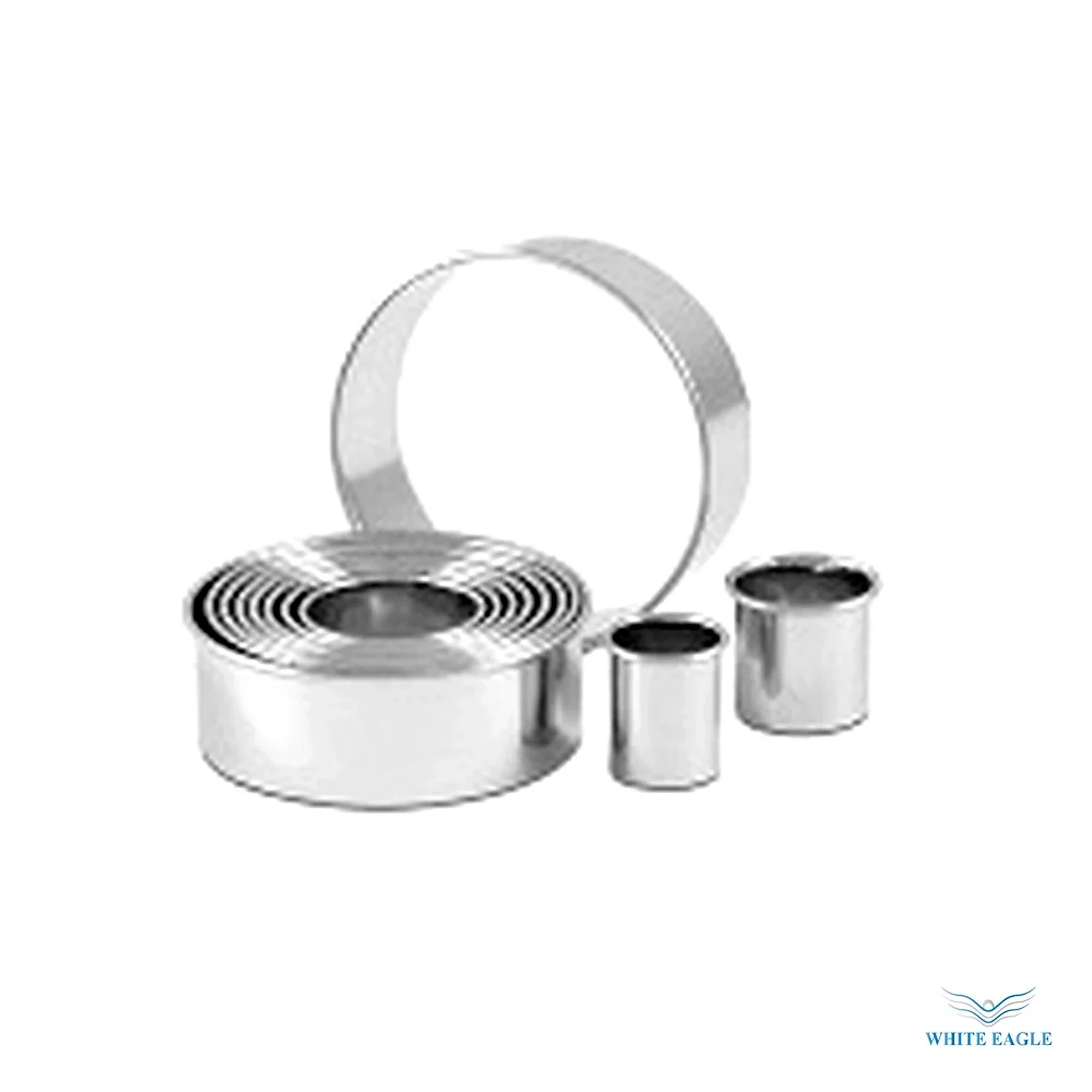 Stainless Steel Round Cutter Set Plain 12pcs - Pastry Cutters & Molds from White Eagle Trading Doha Qatar - ادوات مطاعم وفنادق وايت ايجل في قطر