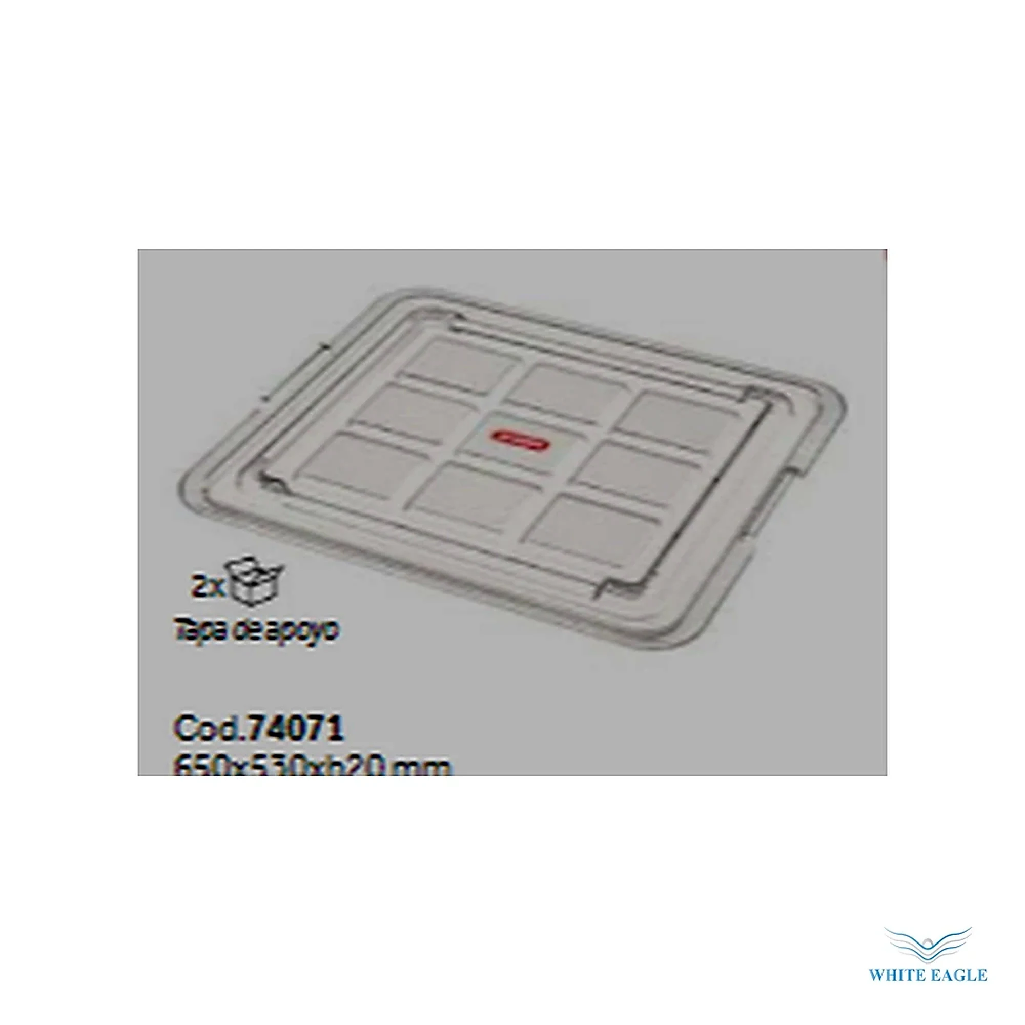 LID ABS Food Box GN 2-1 20mm - GN Covers & Lids from White Eagle Trading Doha Qatar - ادوات مطاعم وفنادق وايت ايجل في قطر