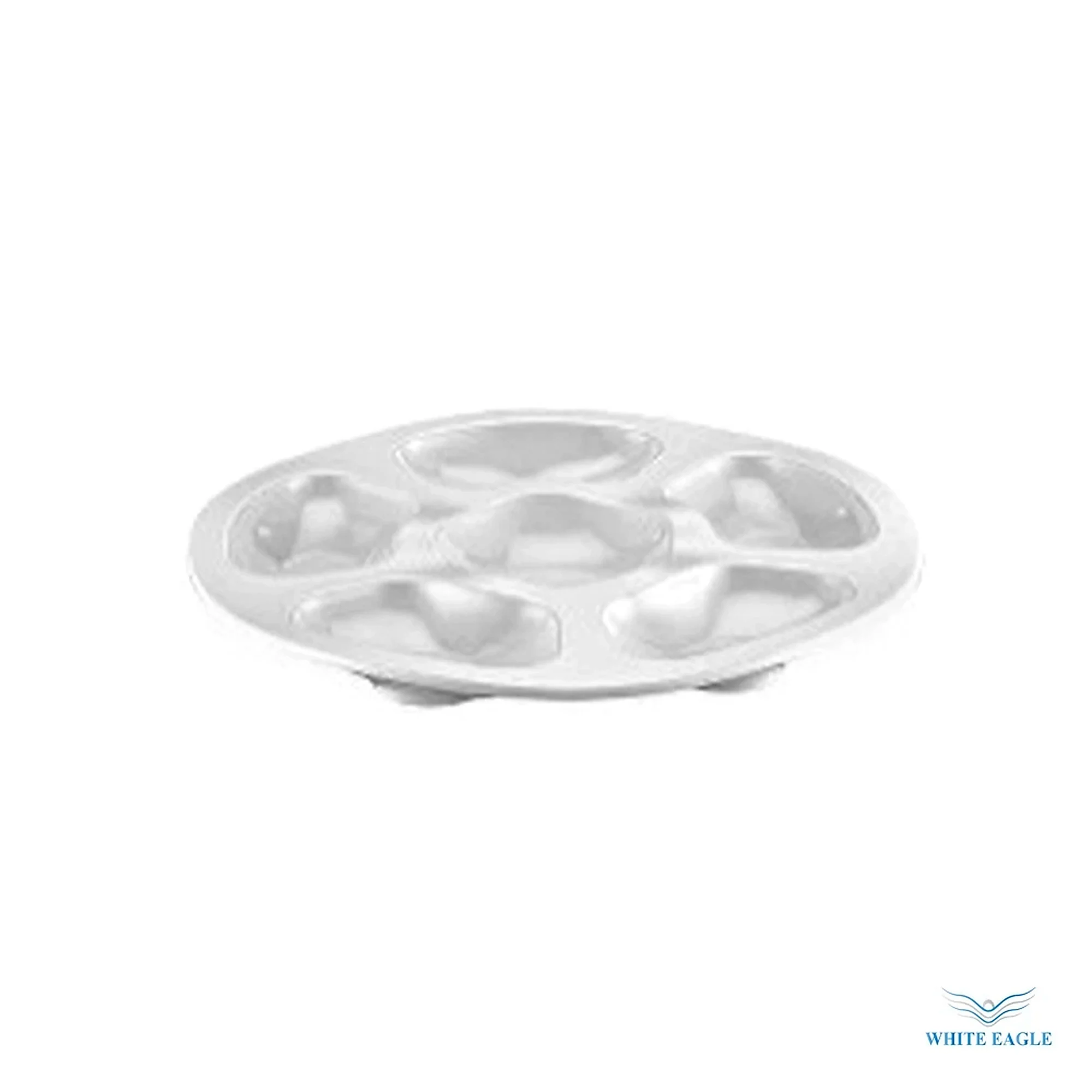 ROUND TRAY WITH 6 COMPARTMENTS - Plates from White Eagle Trading Doha Qatar - ادوات مطاعم وفنادق وايت ايجل في قطر