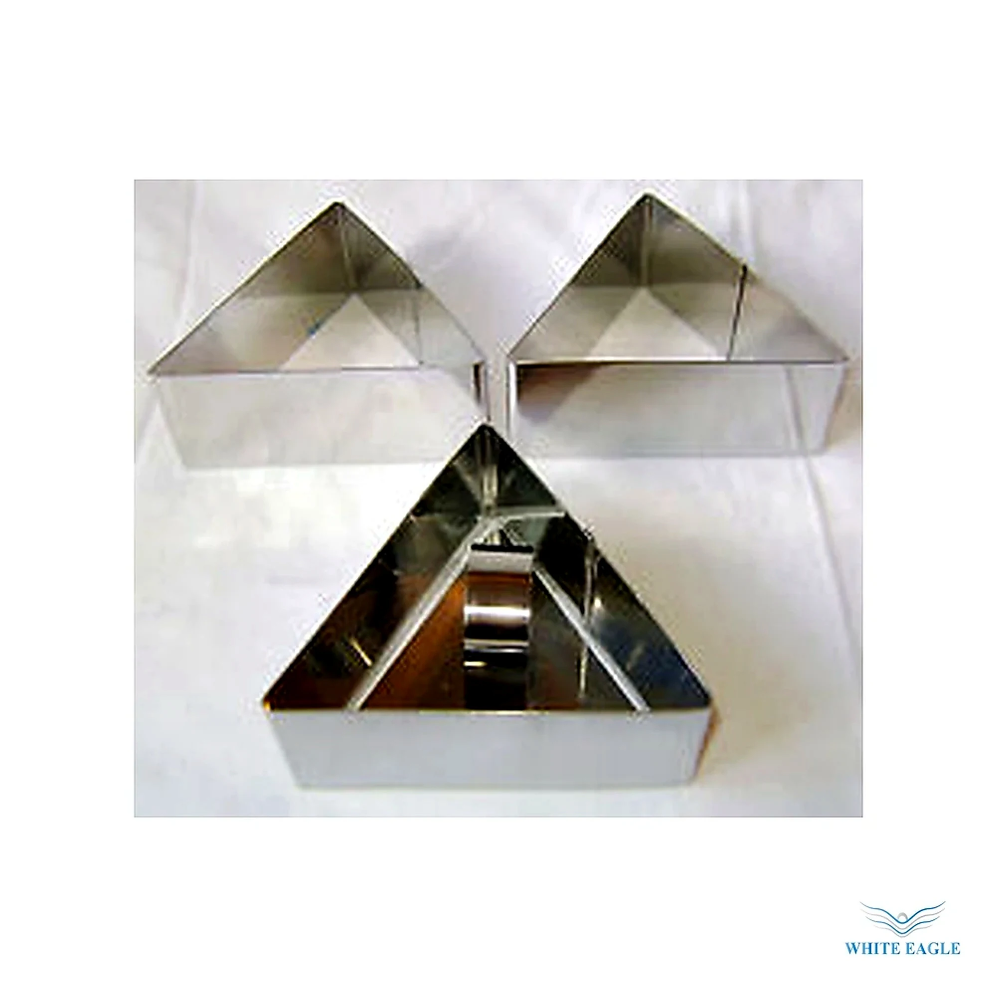 TRIANGLE MOUSSE 3 SETS+1 COVER 6 CM - Pastry Cutters & Molds from White Eagle Trading Doha Qatar - ادوات مطاعم وفنادق وايت ايجل في قطر