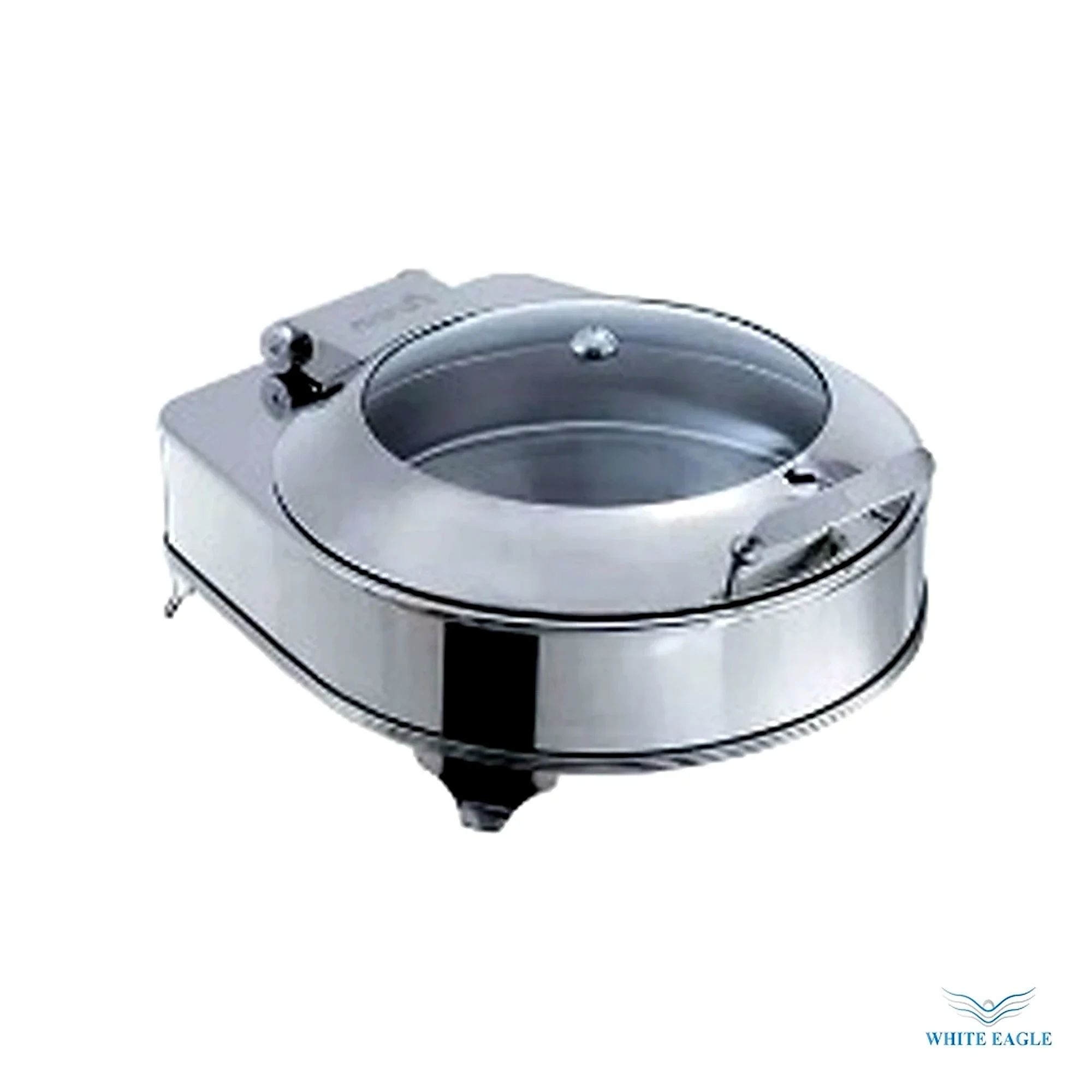 Round Chafer with PC lid with Frame Size-(L)440 (W)480 (H)260 Capacity-5 Liter - Chafing Dishes & Buffet Warmers from White Eagle Trading Doha Qatar - ادوات مطاعم وفنادق وايت ايجل في قطر