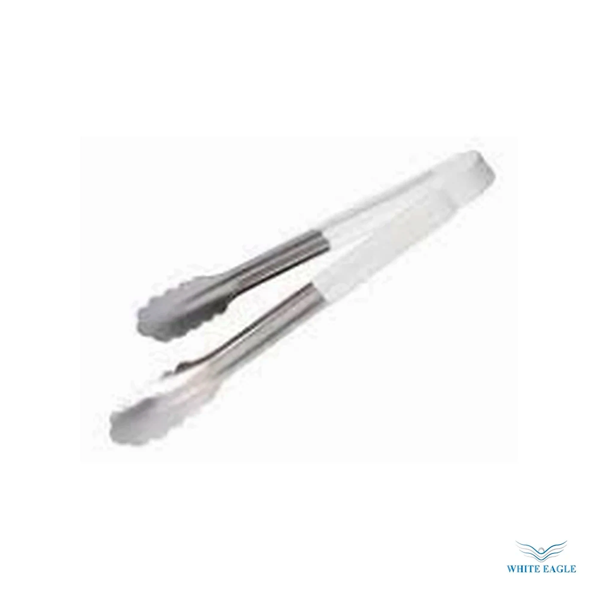 Stainless Steel Utility Tong White Handle 30cm - Tongs from White Eagle Trading Doha Qatar - ادوات مطاعم وفنادق وايت ايجل في قطر