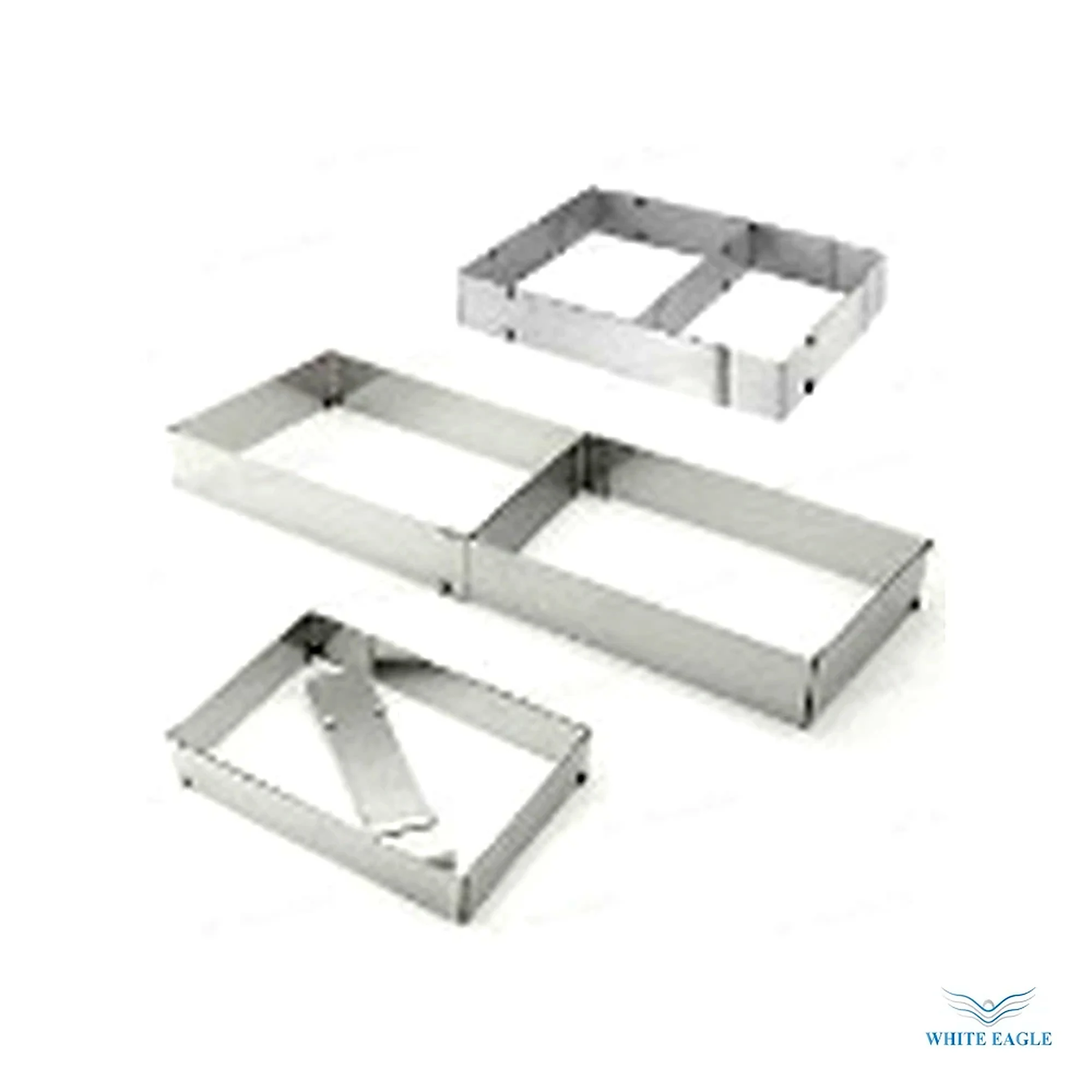RECTANGULAR MOUSSE 3 SETS+1 COVER 6 CM - Pastry Cutters & Molds from White Eagle Trading Doha Qatar - ادوات مطاعم وفنادق وايت ايجل في قطر
