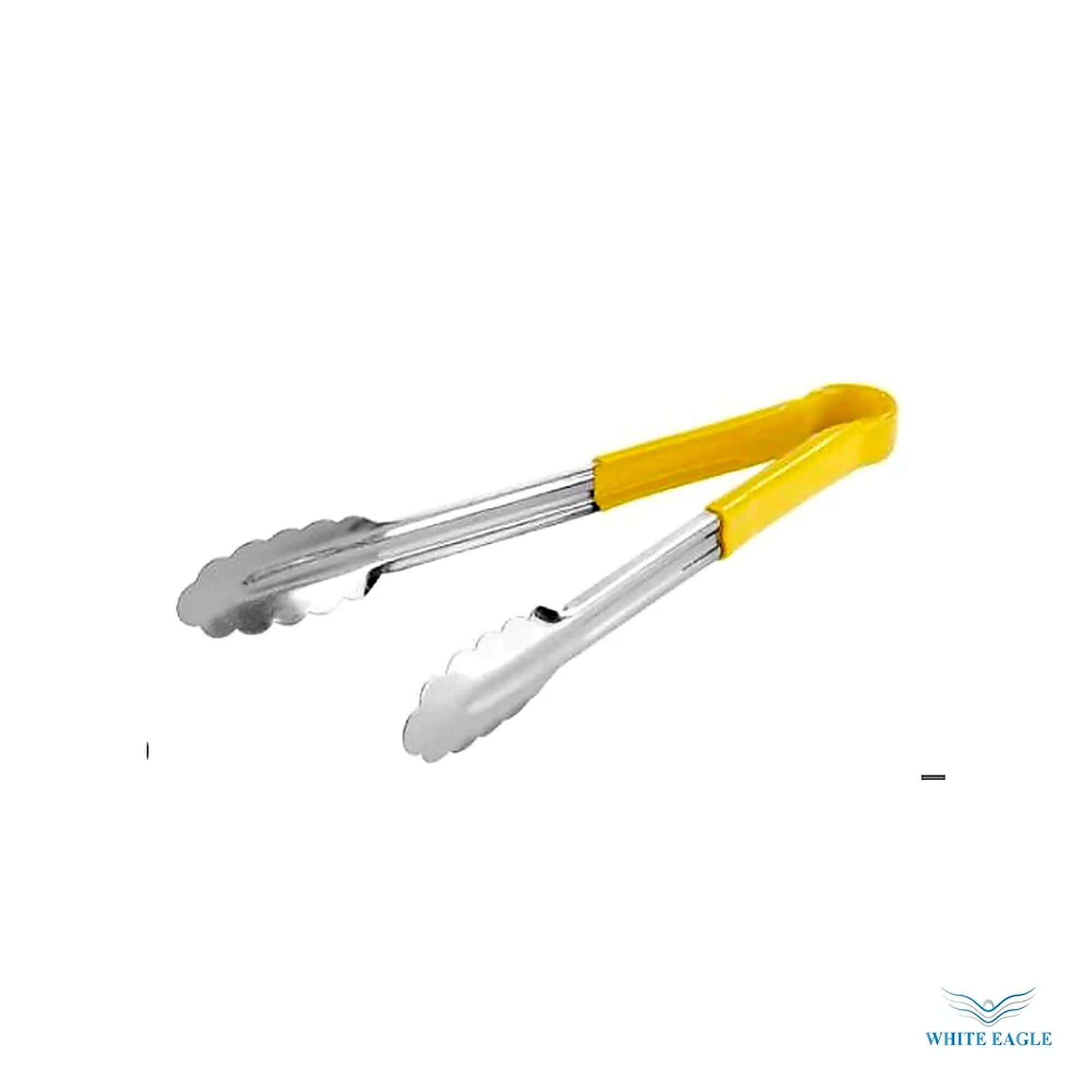 Stainless Steel Utility Tong Yellow Handle 30cm - Tongs from White Eagle Trading Doha Qatar - ادوات مطاعم وفنادق وايت ايجل في قطر