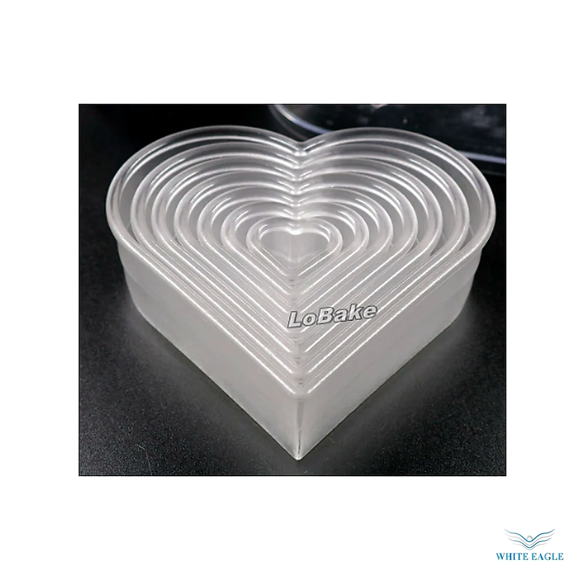 Polycarbonate Heart Mould 7pcs - Baking Molds & Bread Pans from White Eagle Trading Doha Qatar - ادوات مطاعم وفنادق وايت ايجل في قطر