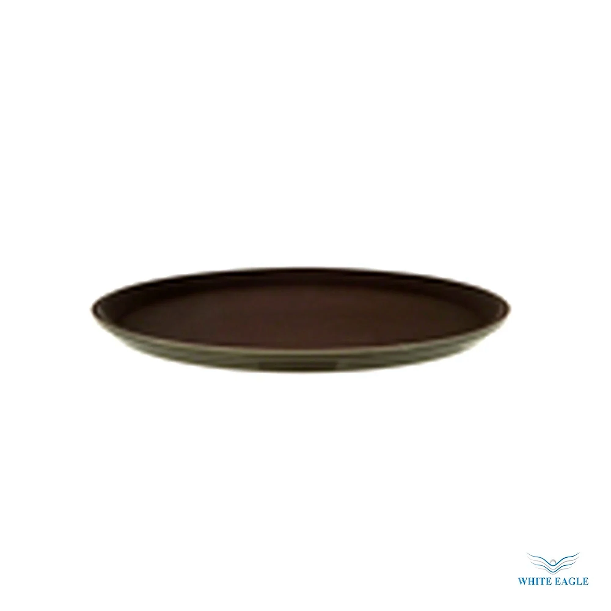 NO-SLIP FIBER GLASS SKID PROOF ROUND TRAY BLACK - Non Slip Tray from White Eagle Trading Doha Qatar - ادوات مطاعم وفنادق وايت ايجل في قطر