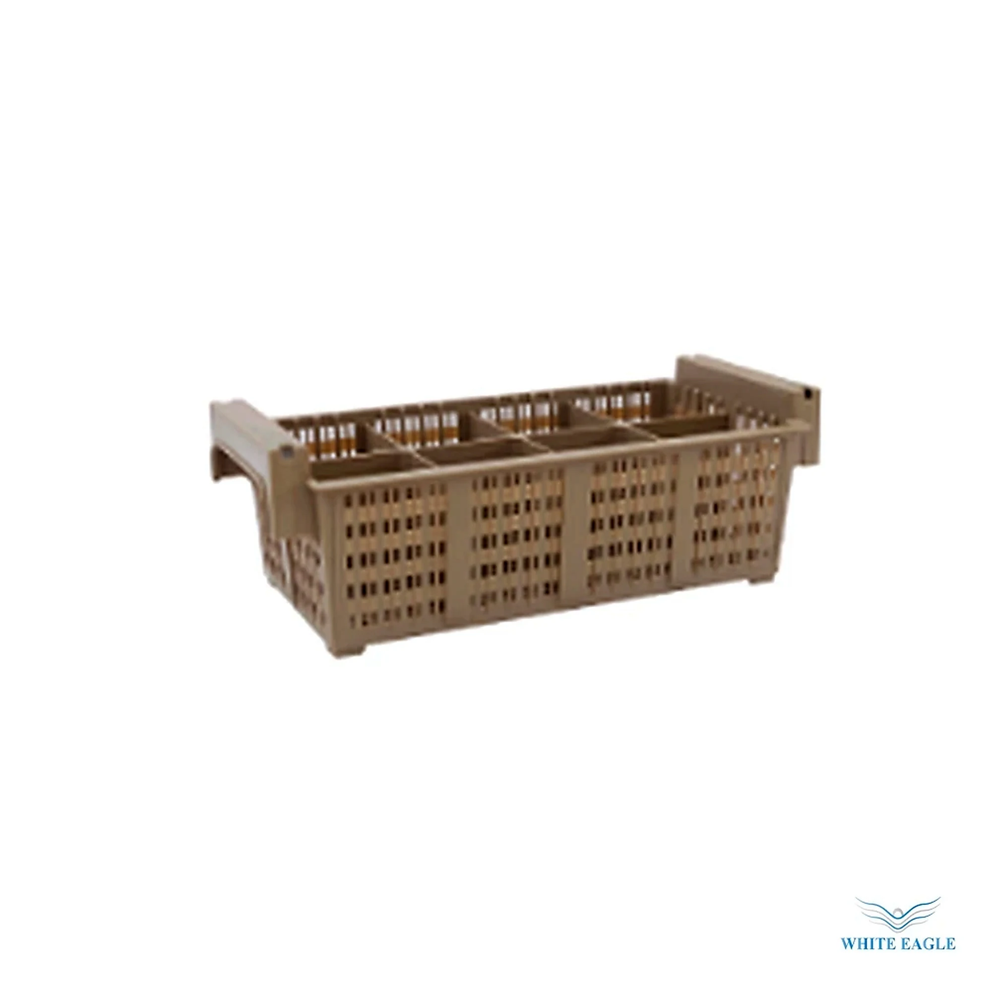 8 Compartment Basket Cutlery Grey - Crates, Baskets & Racks from White Eagle Trading Doha Qatar - ادوات مطاعم وفنادق وايت ايجل في قطر