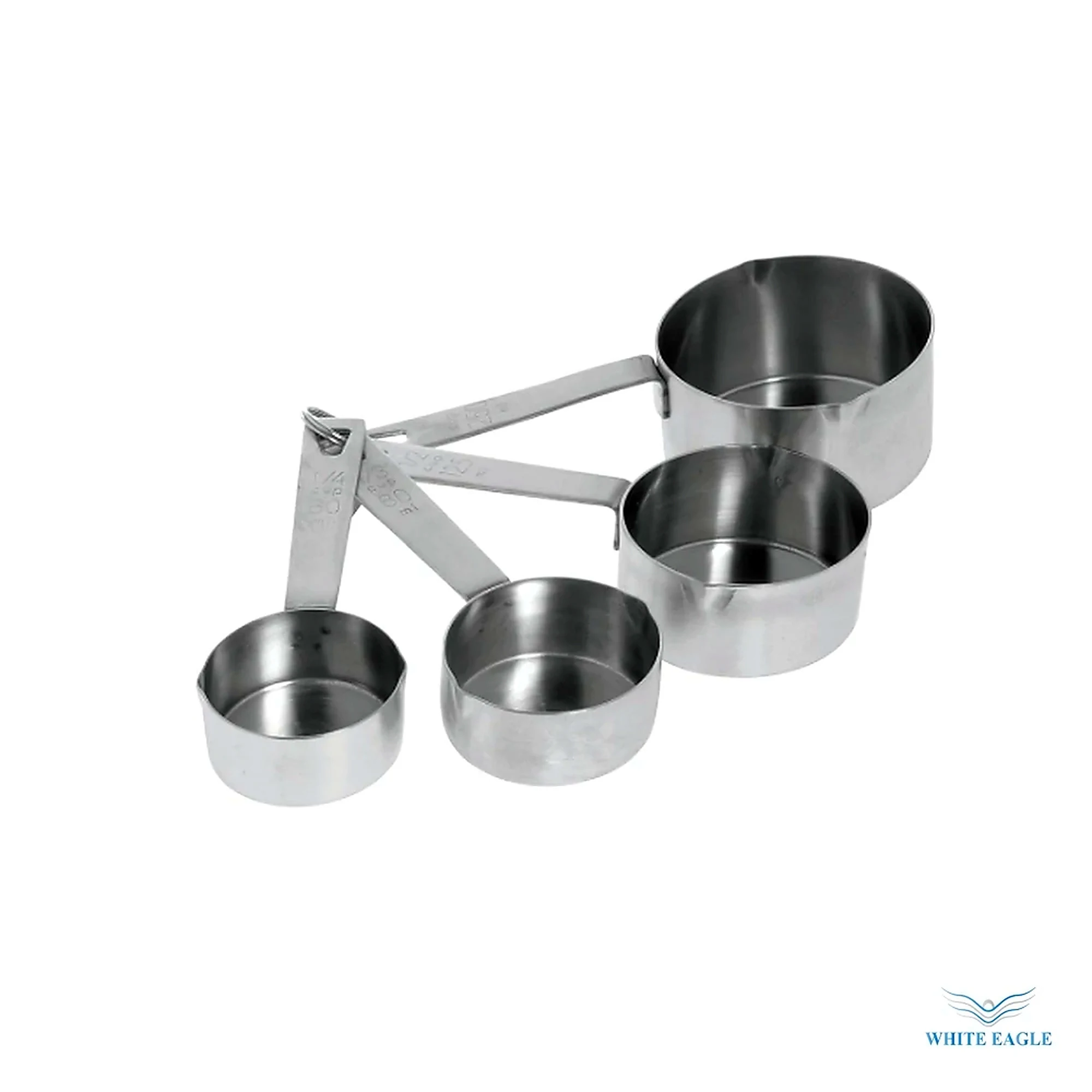 Stainless Steel mwasuring cup set - Measuring Jugs, Scoops & Funnels from White Eagle Trading Doha Qatar - ادوات مطاعم وفنادق وايت ايجل في قطر