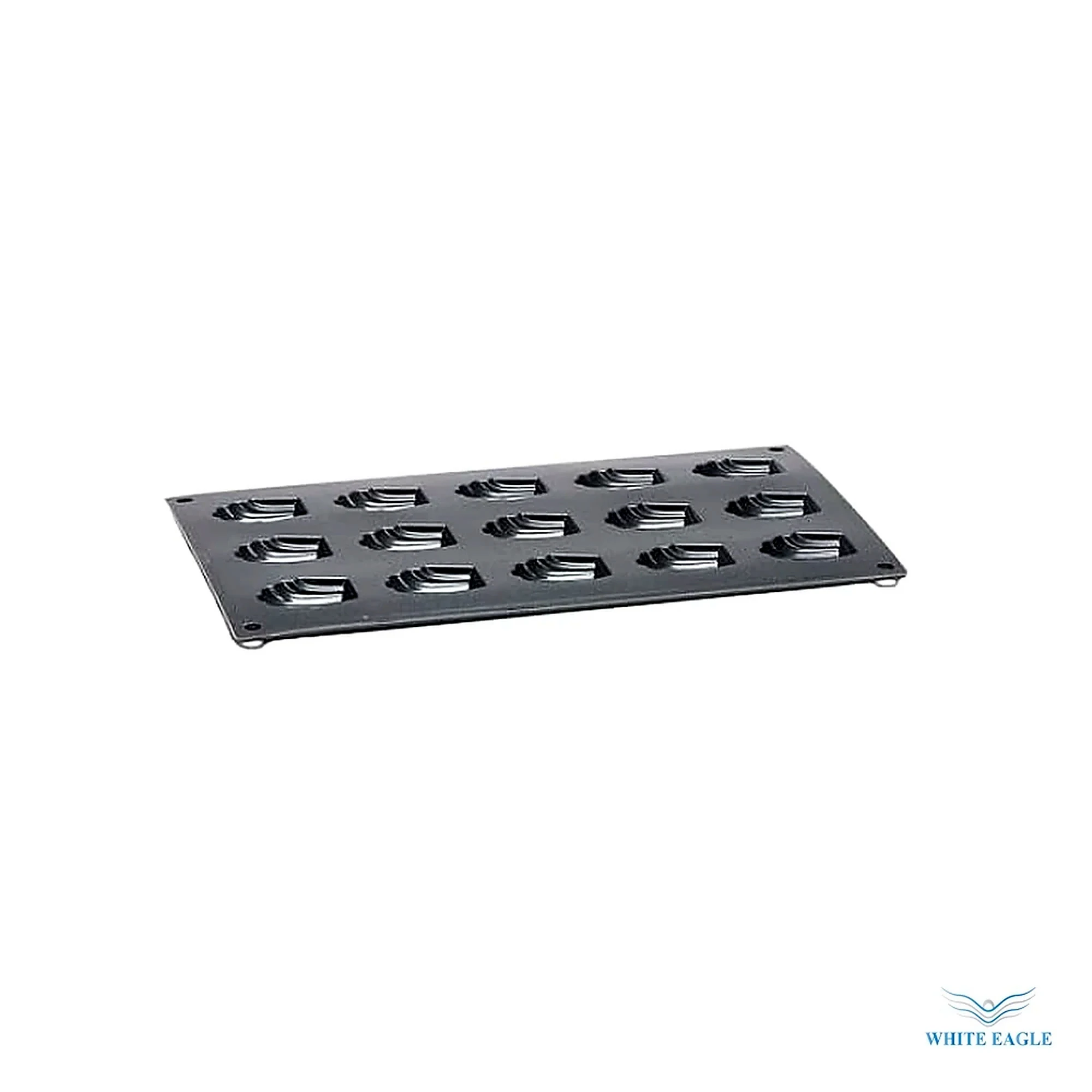 Mini Madeleines Mould 15 Holes Platinum Black Glitter 30 x 17.5 cm - Baking Molds & Bread Pans from White Eagle Trading Doha Qatar - ادوات مطاعم وفنادق وايت ايجل في قطر
