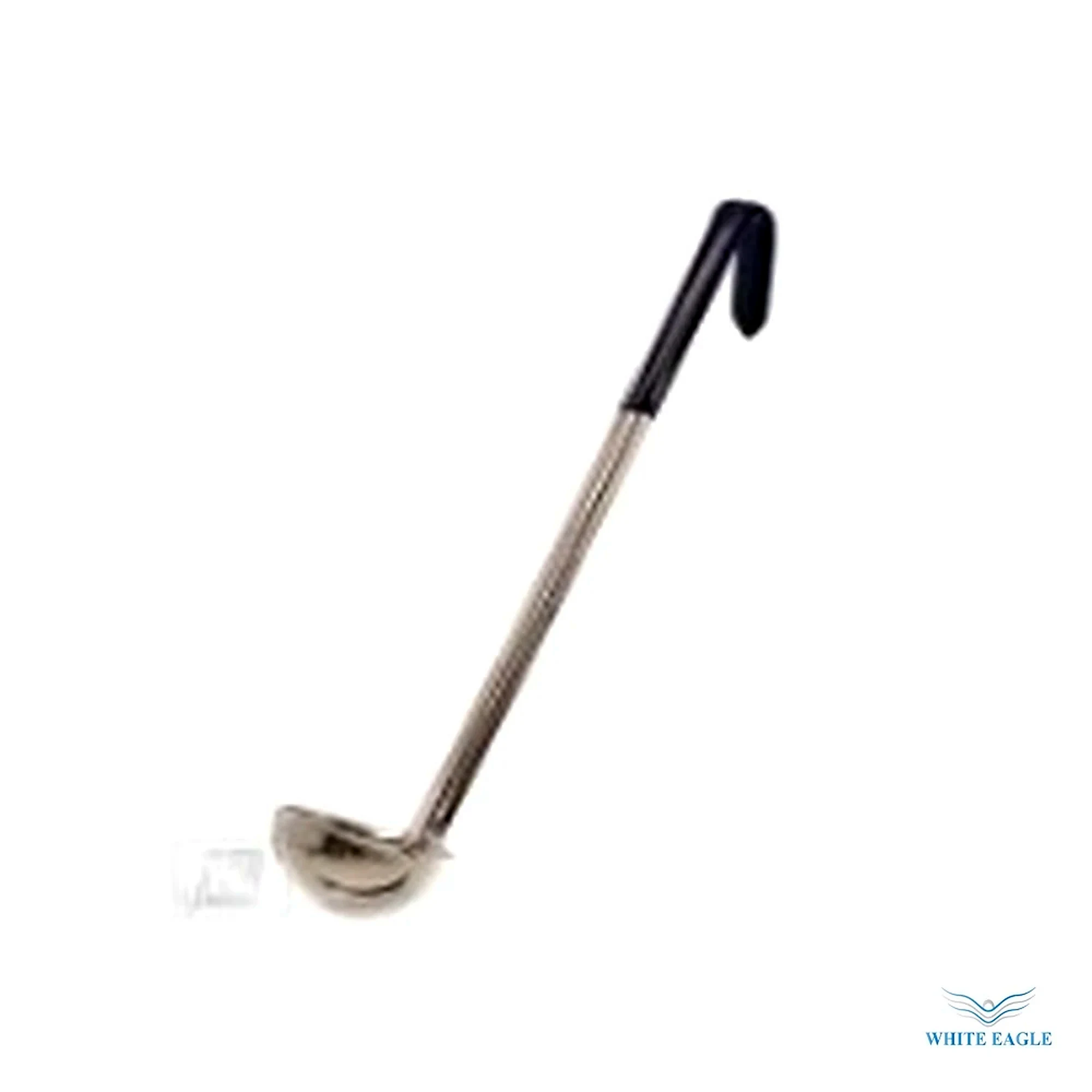 2oz - 59ml capacity, Over all Size- 10.8- - 27.3cm Ladle w-BlackCoated Handle - Ladles, Spoons & Turners from White Eagle Trading Doha Qatar - ادوات مطاعم وفنادق وايت ايجل في قطر