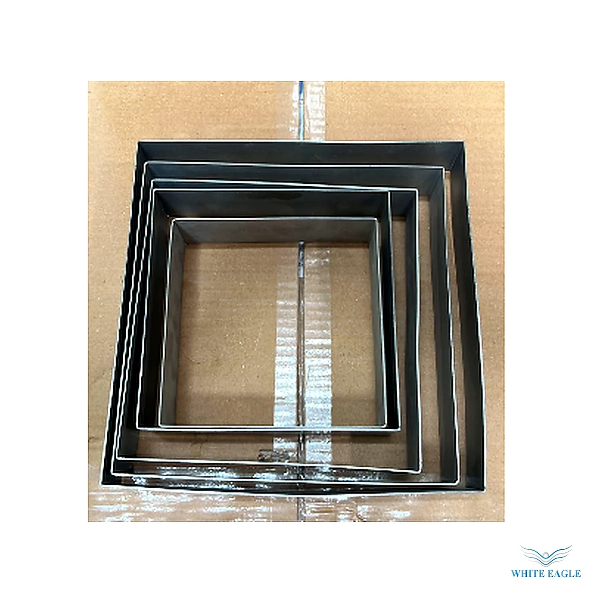 Stainless Steel Square 5pcs per set - Pastry Cutters & Molds from White Eagle Trading Doha Qatar - ادوات مطاعم وفنادق وايت ايجل في قطر