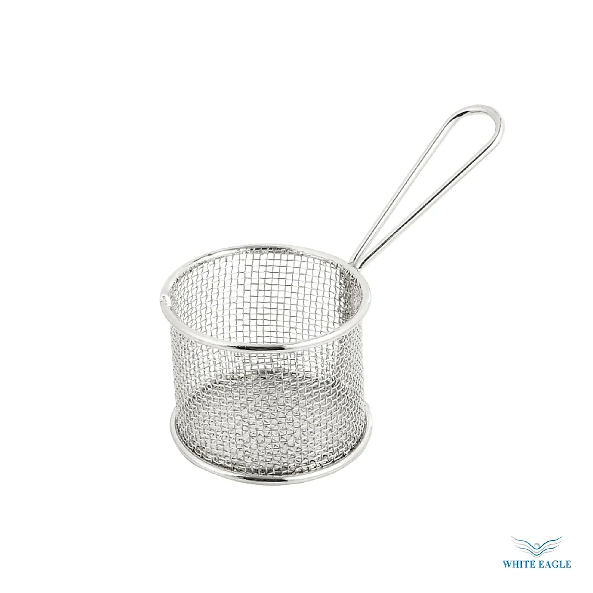 Mini Serving Basket Mesh Round - Crates, Baskets & Racks from White Eagle Trading Doha Qatar - ادوات مطاعم وفنادق وايت ايجل في قطر